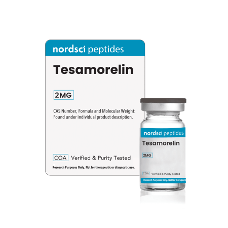 Nordsci peptides vial in packaging on a white background